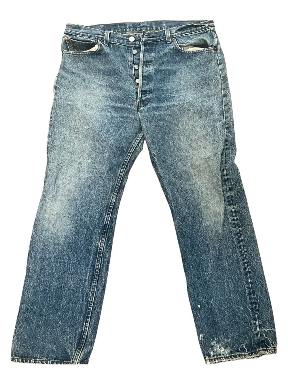 Vintage Levi’s 501 medium wash straight leg jeans 34 x 29